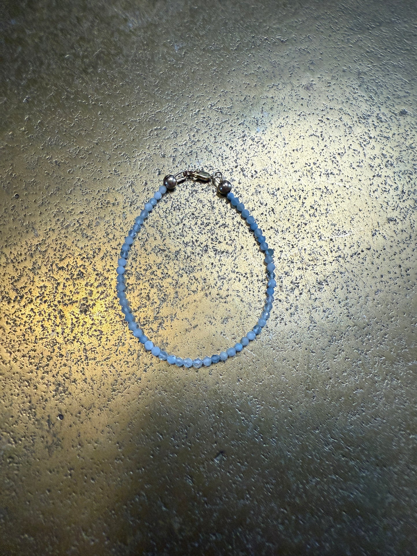 Delicate Beaded Bracelet - Aquamarine